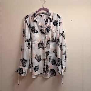 Floral Button-Up Blouse
